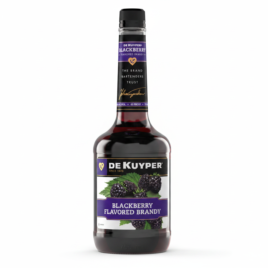 DeKuyper Blackberry Flavored Brandy bottle