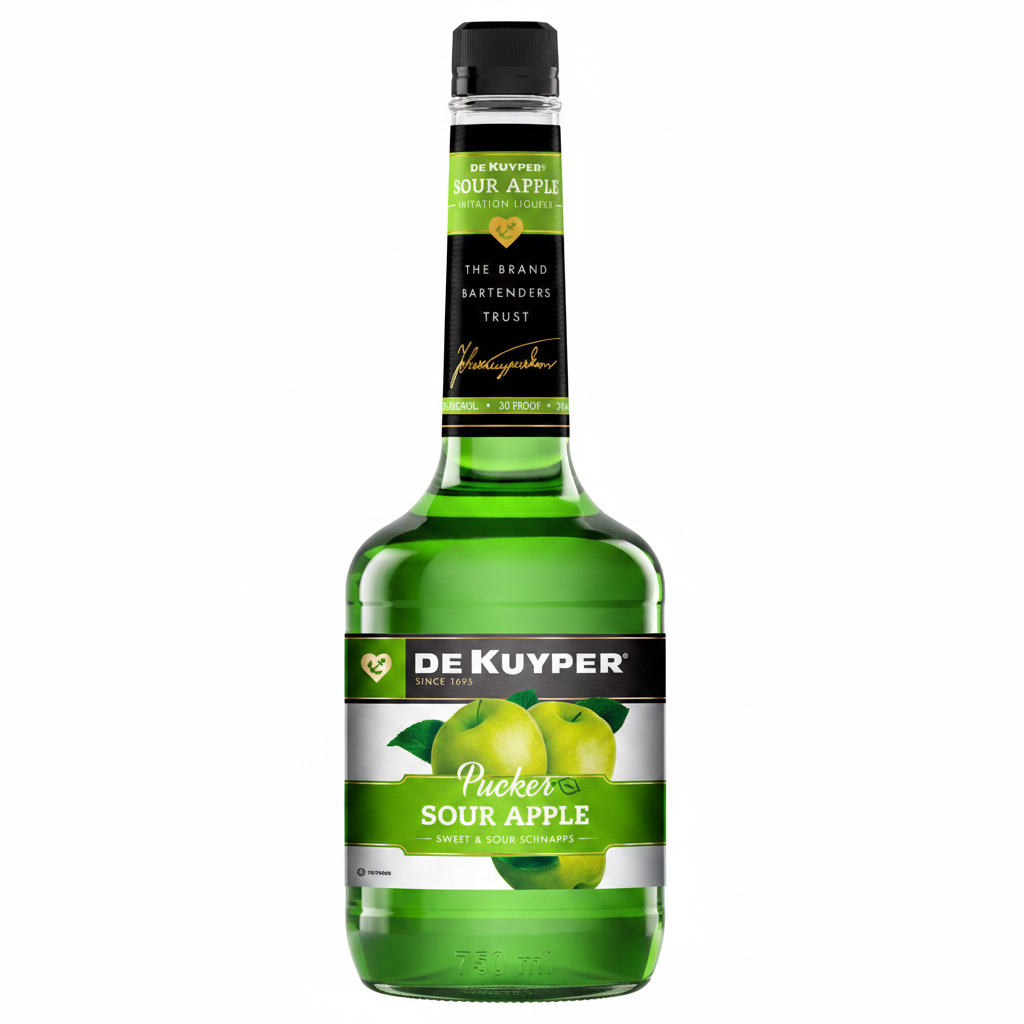 DeKuyper Pucker Sour Apple 750 750ml