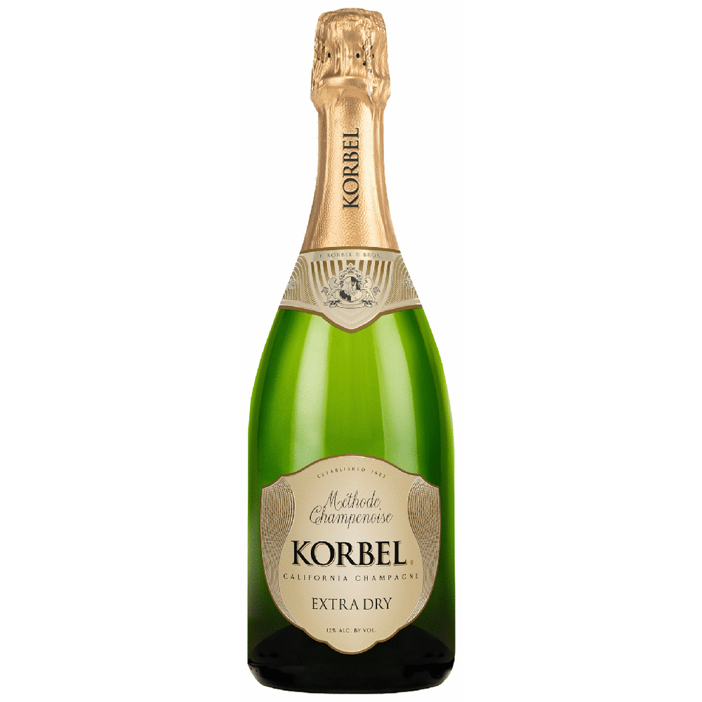 Korbel Extra Dry Champagne bottle