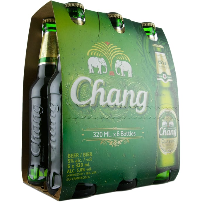 Chang Classic Lager Beer 6 Pack Bottles