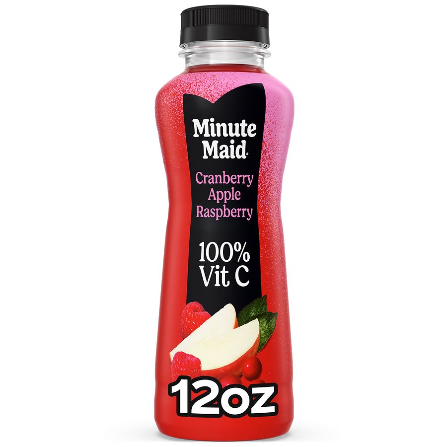 Minute Maid Cranberry Apple Raspberry juice bottle