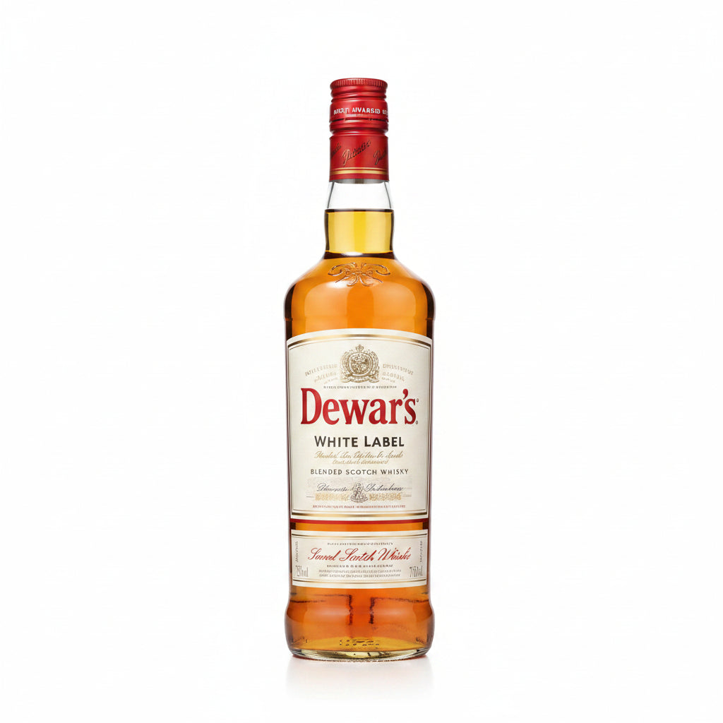 Dewars White Label Whiskey bottle