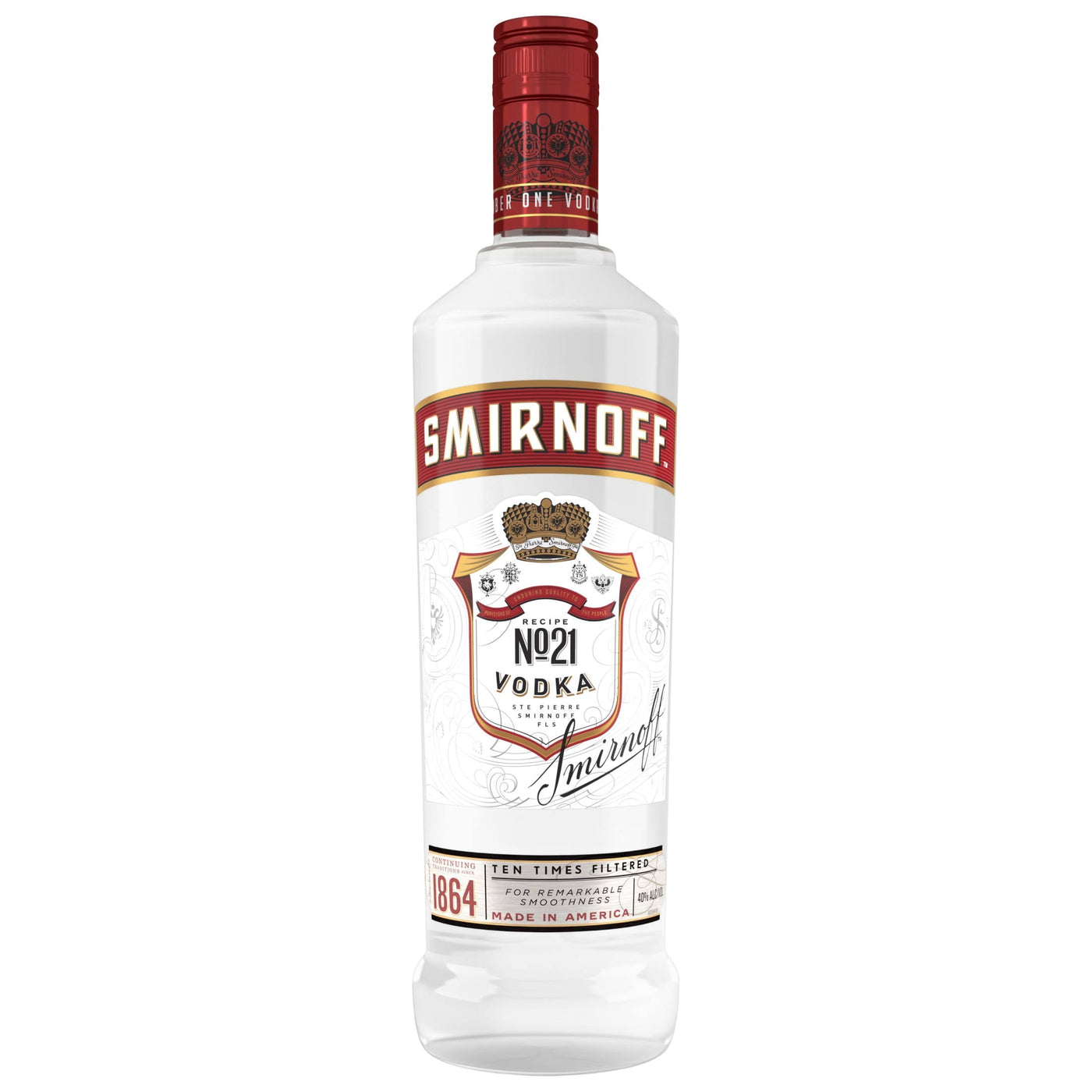 Smirnoff Red Vodka bottle