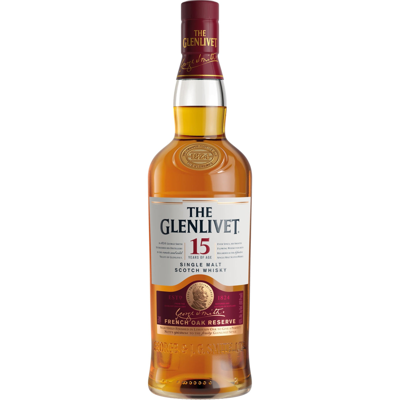The Glenlivet 15 Year Whiskey bottle