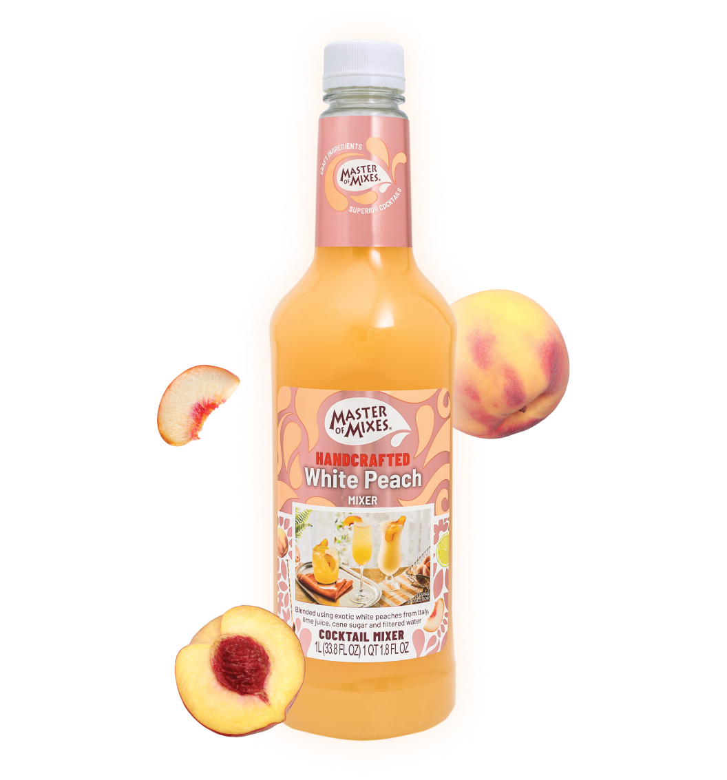 Master of Mixes White Peach Daiquiri Margarita Mixer bottle