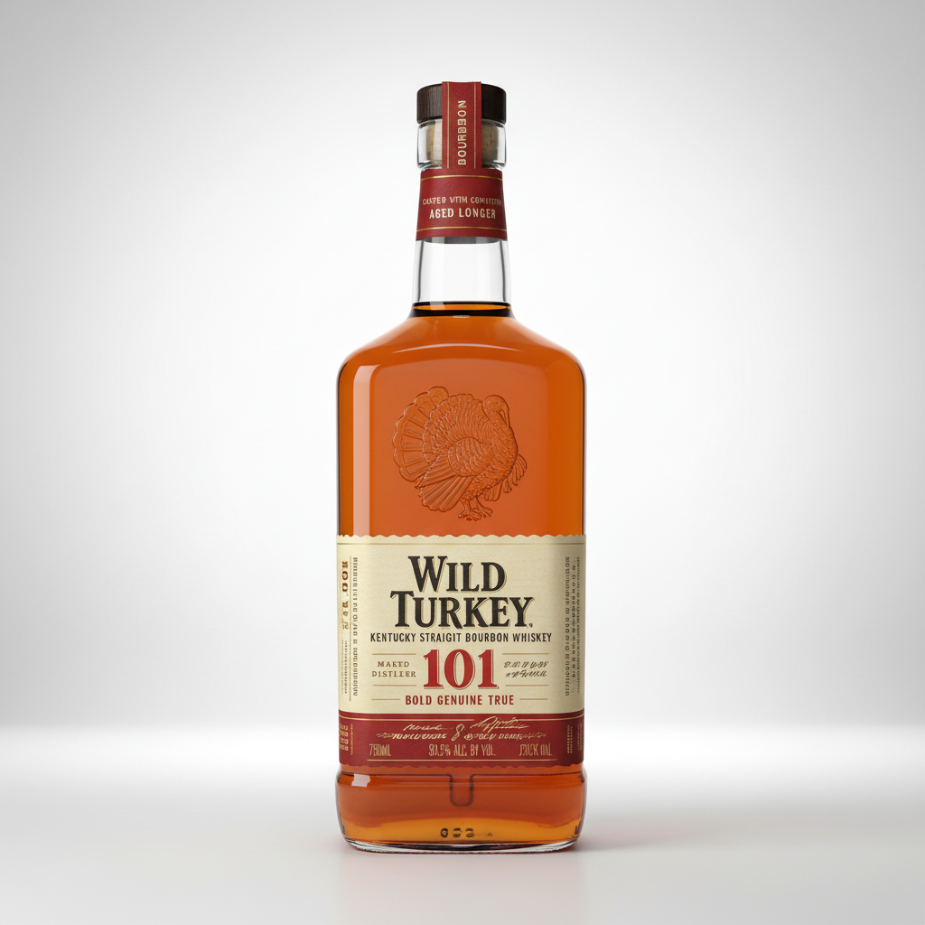 Wild Turkey 101 Bourbon Whiskey bottle