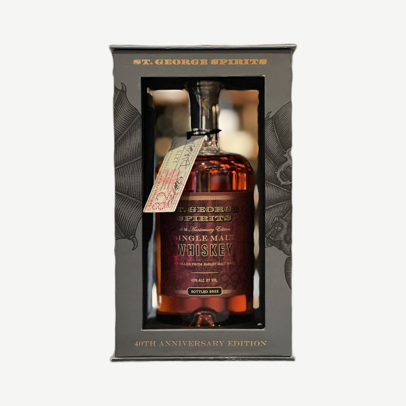 St George 40th Anniv 750ml Single Malt Whiskey 40th Anniversary