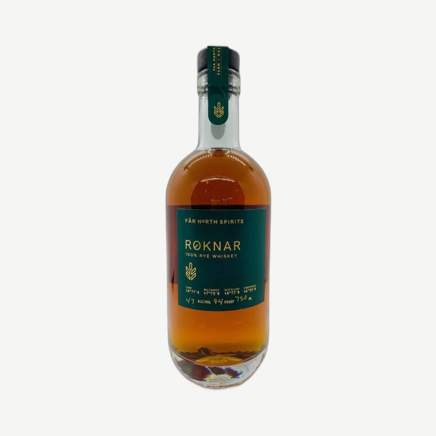 Roknar Straight Rye Whiskey 750ml Bonded 100p