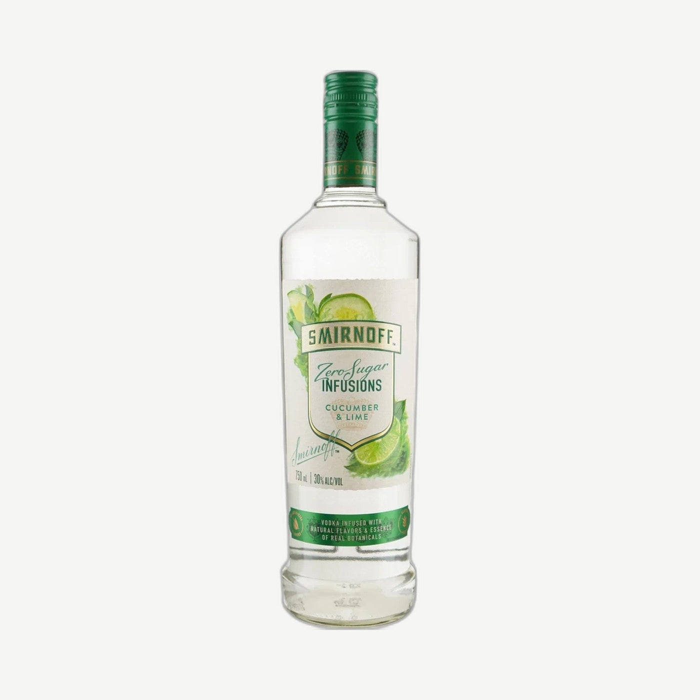 Smirnoff Inf Cucu & Lime Vodka 750ml Infusion Zero Sugar Cucumbe & Lime