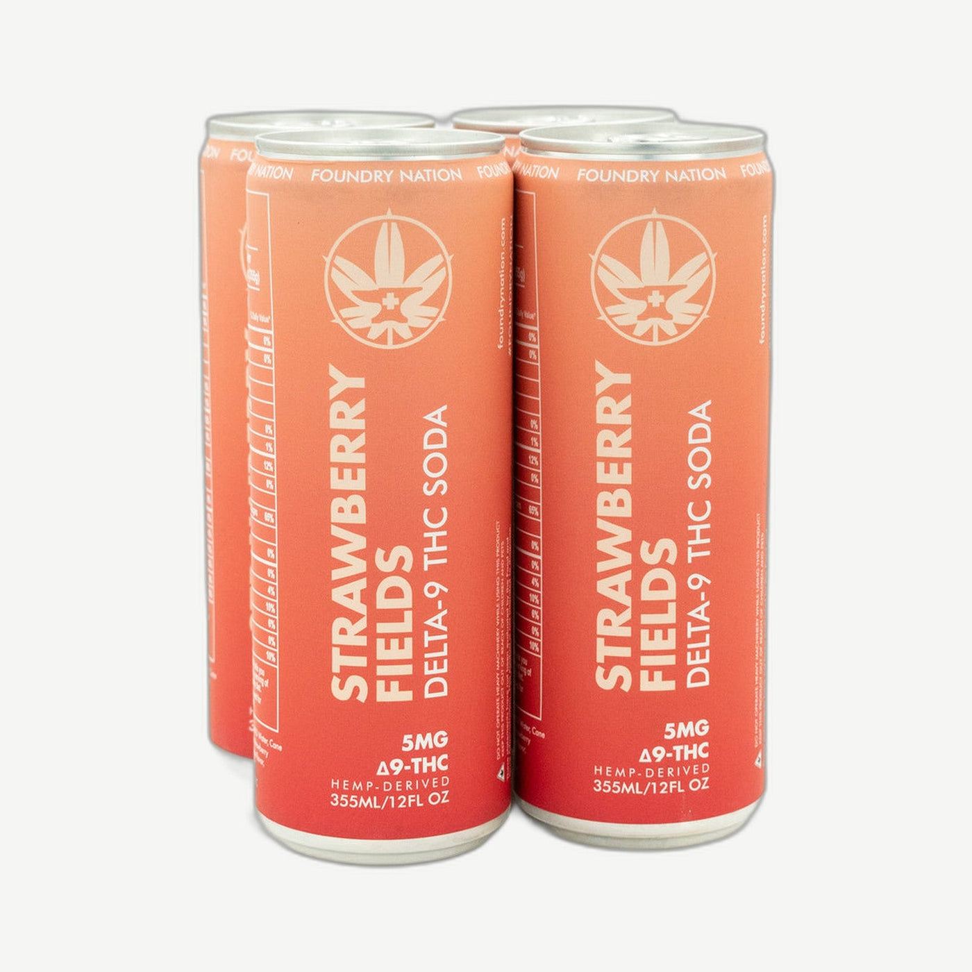 Foundry Thc Strawb Field Soda D9 Thc infused Soda 5mg Thc