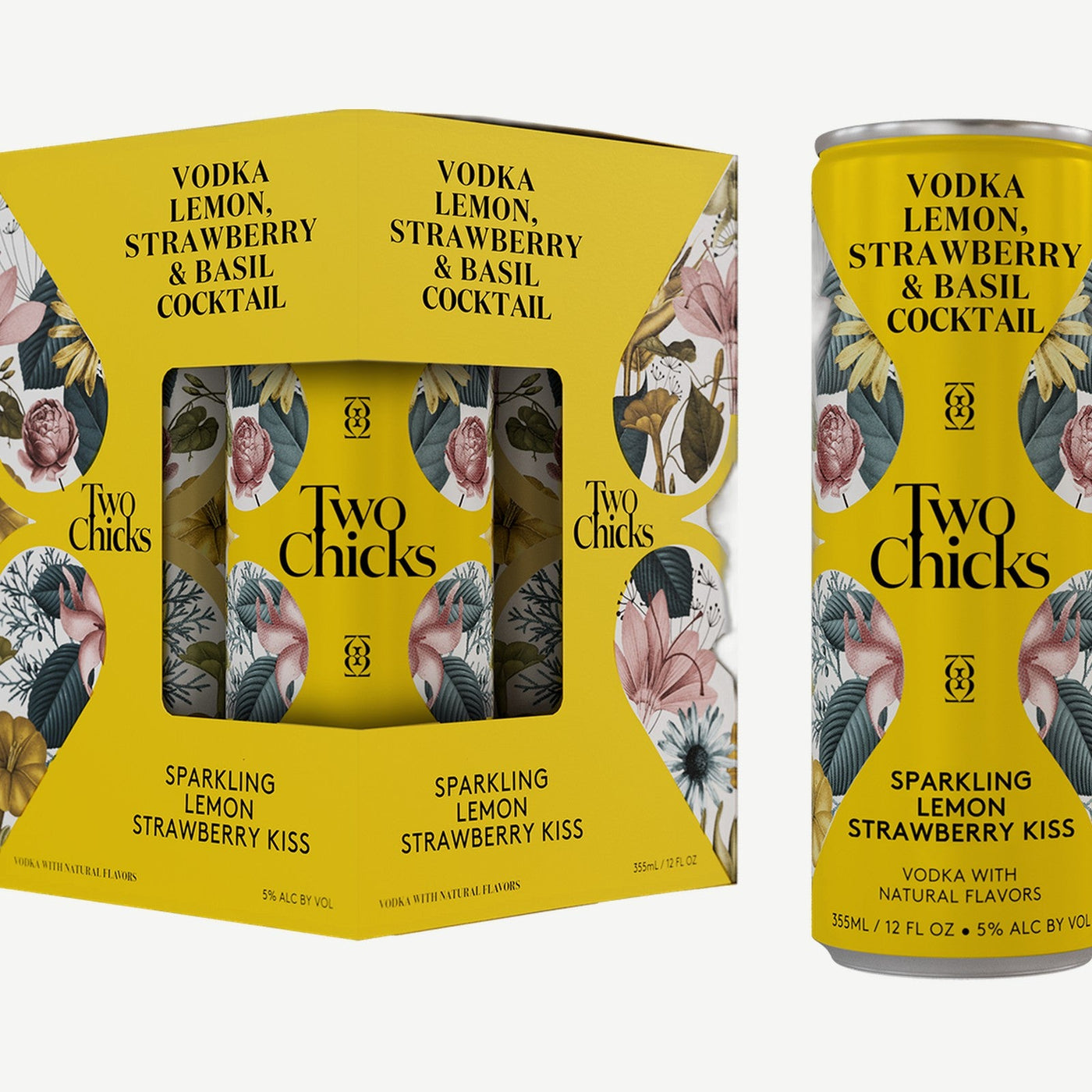 Two Chks Lmn Straw Kiss 4pk Two Chicks Sparkling Lemon Strawberry