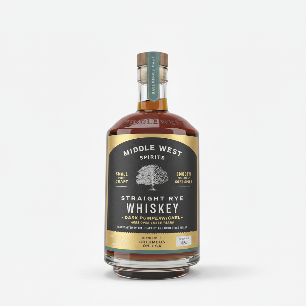 Middle West Rey Whiskey 750ml Dark Pumpernickel Rye Whiskey
