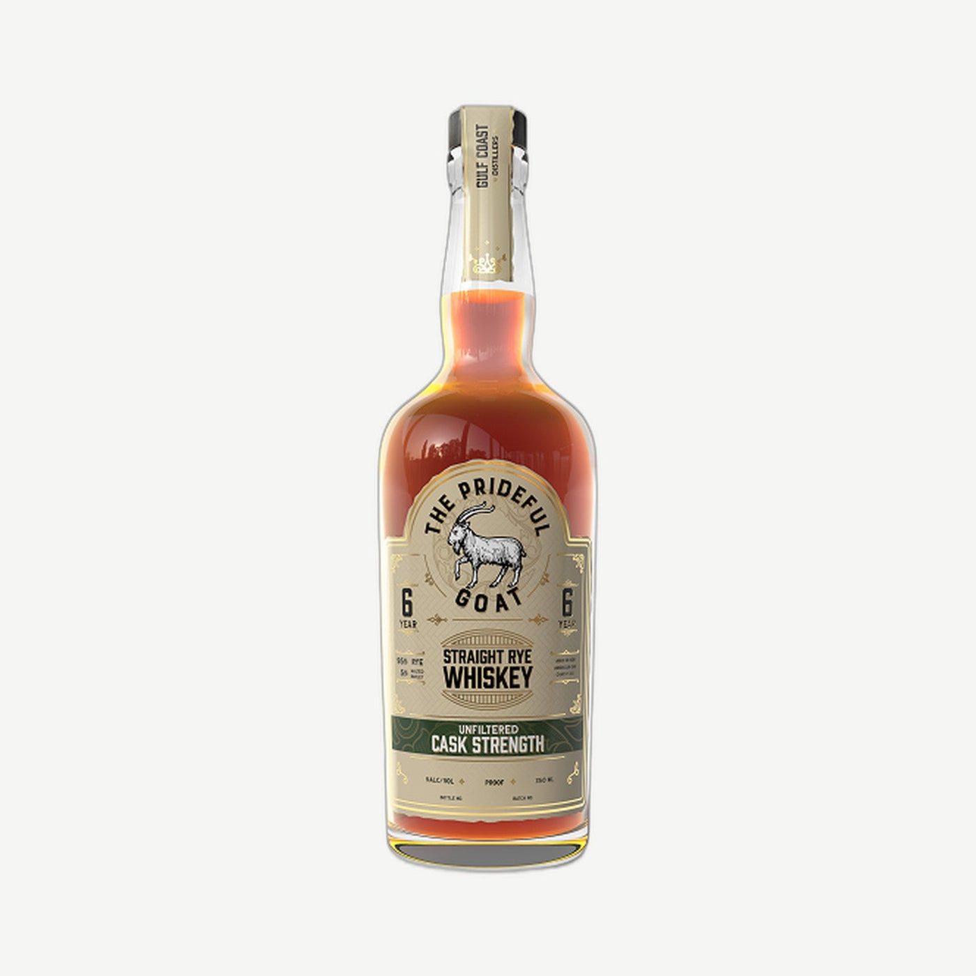 The Prideful Goat 6yr Rye 750 Unfiltered Cask Strength 113.6pf