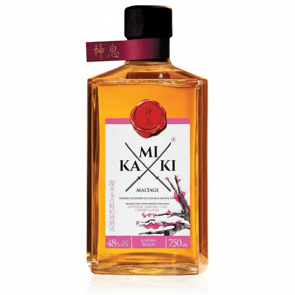 Kamiki Sakura Woods 750ml Whisky finished in Cedar & Sakura Casks