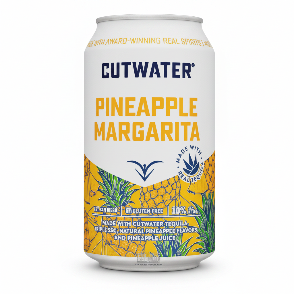 Cutwater Pineapple Marg 4pk 4pk Pineapple Margarita