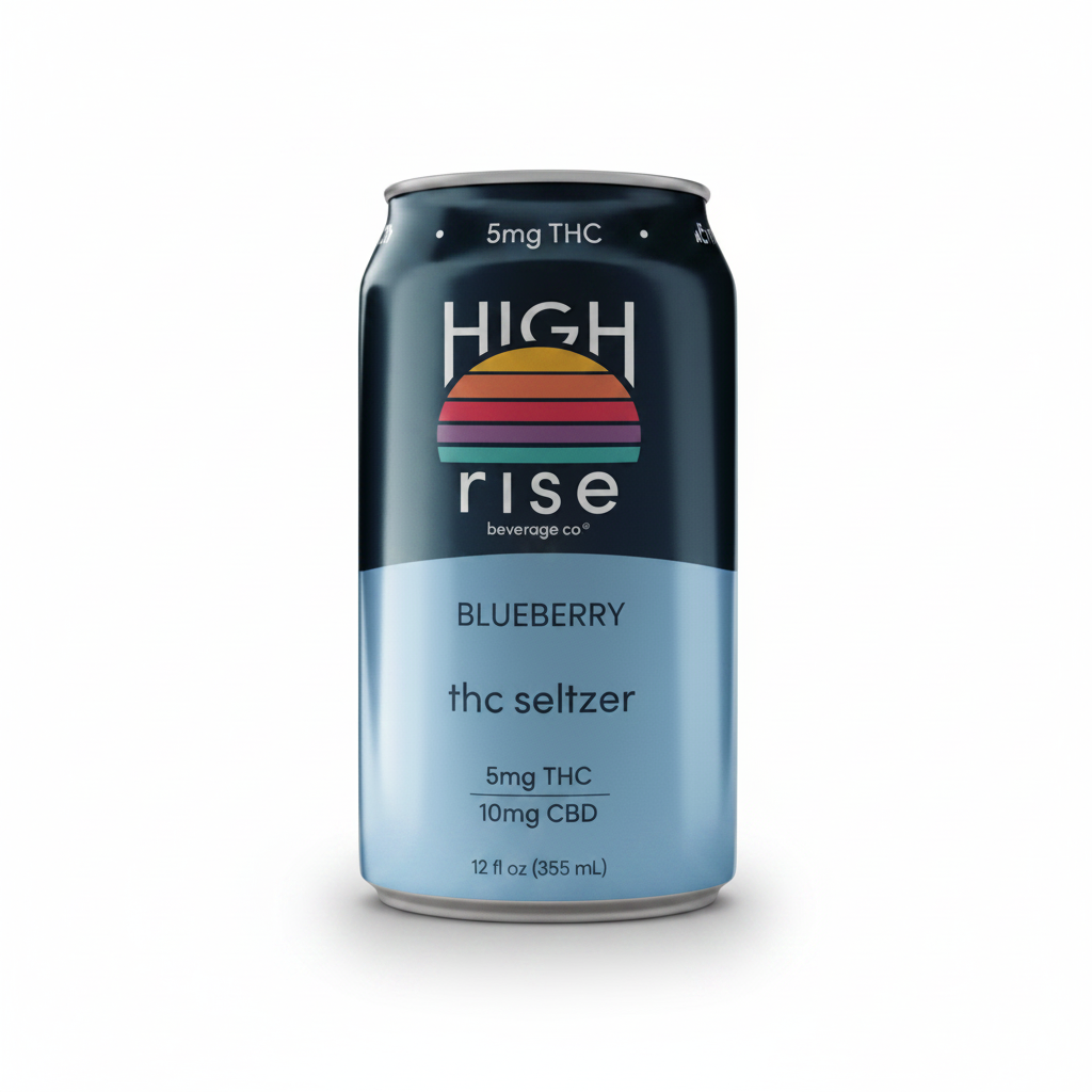 High Rise D9 Seltzer Blueberry Blueberry Single Cans