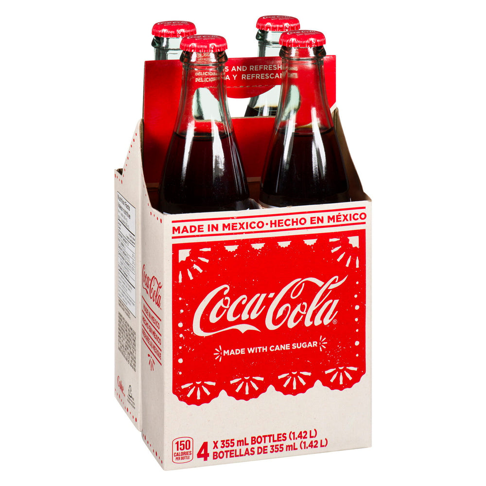 Coca Cola 4pk Mexico Glass bottle