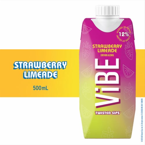 Vibe Vendange Straw Limeade Wine 500ml domestic Strawberry Limeade