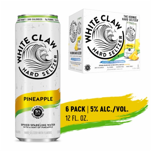 WWhite Claw Pineapple Hard Seltzer 12oz 6pk