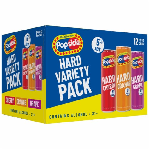 Popsicle Hard Variety 12pk Cans