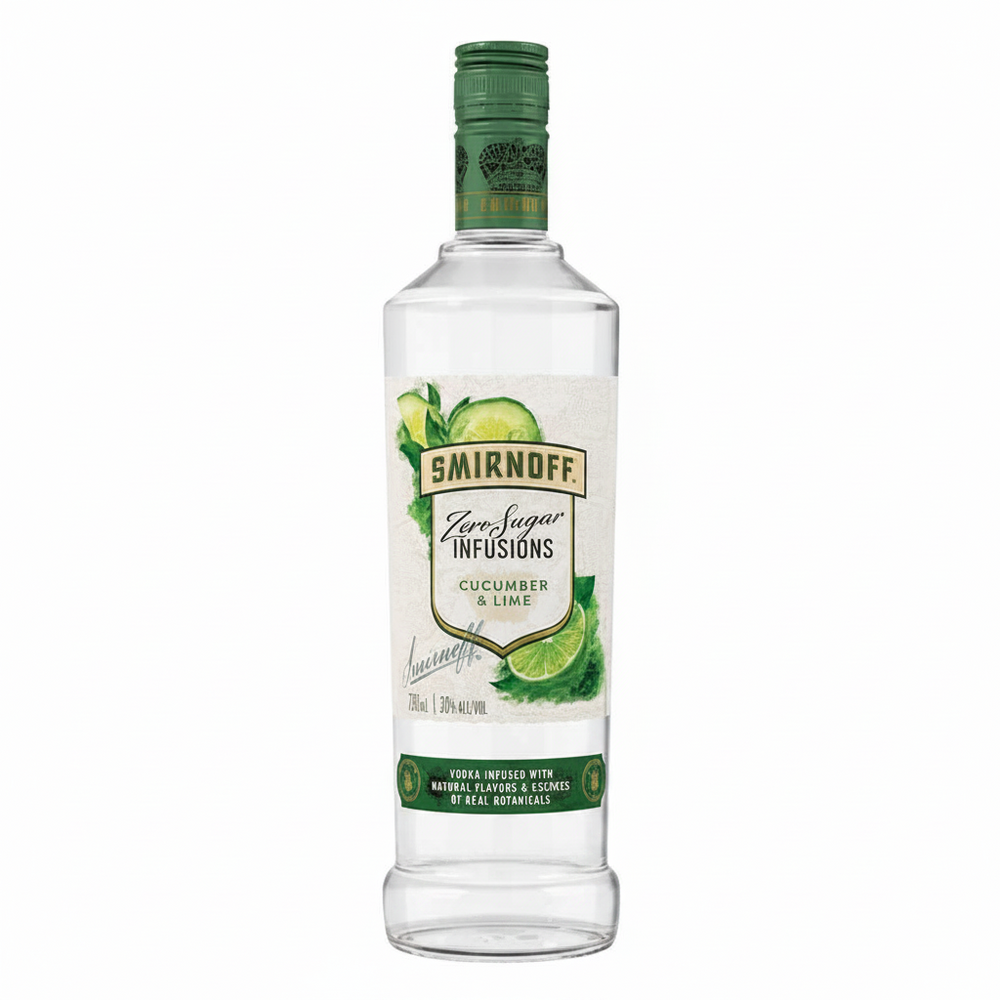 Smirnoff Inf Lmn & Elder Vodka 750ml Infusion Zero Sugar Lemon & Elderf