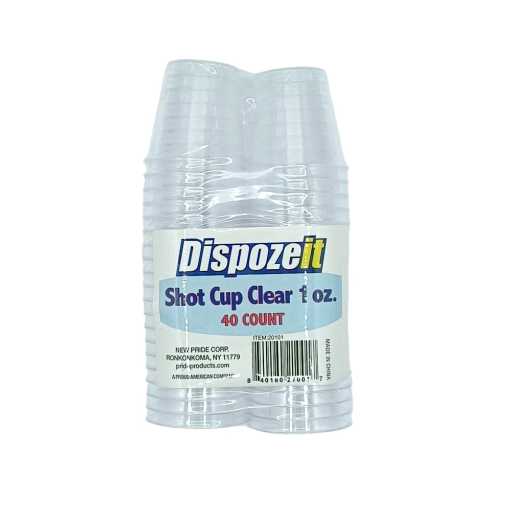 Dispozeit Shot Cup Clear 1oz 40ct Clear Shot Cups