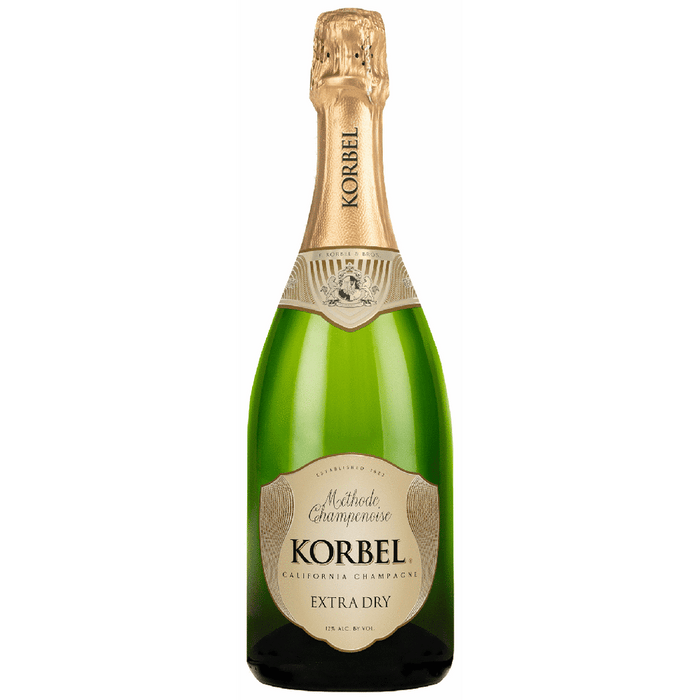 Korbel Extra Dry Champagne bottle