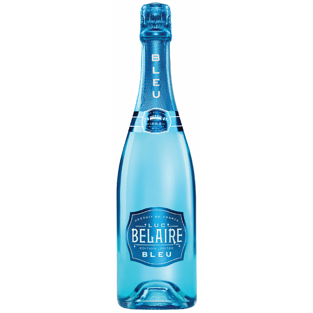 Luc Belaire Bleu sparkling wine bottle