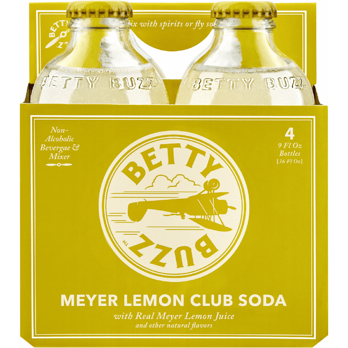 Betty Buzz Meyer Lemon Club Soda bottle