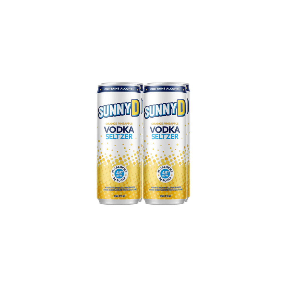 Sunny D Orng Pnpl Seltzer 4pk Orange Pineapple