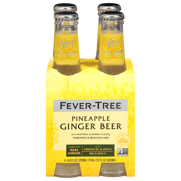 FT Pineapple Ginger Beer 4pk Fever Tree Pineapple Ginger Beer 4pk