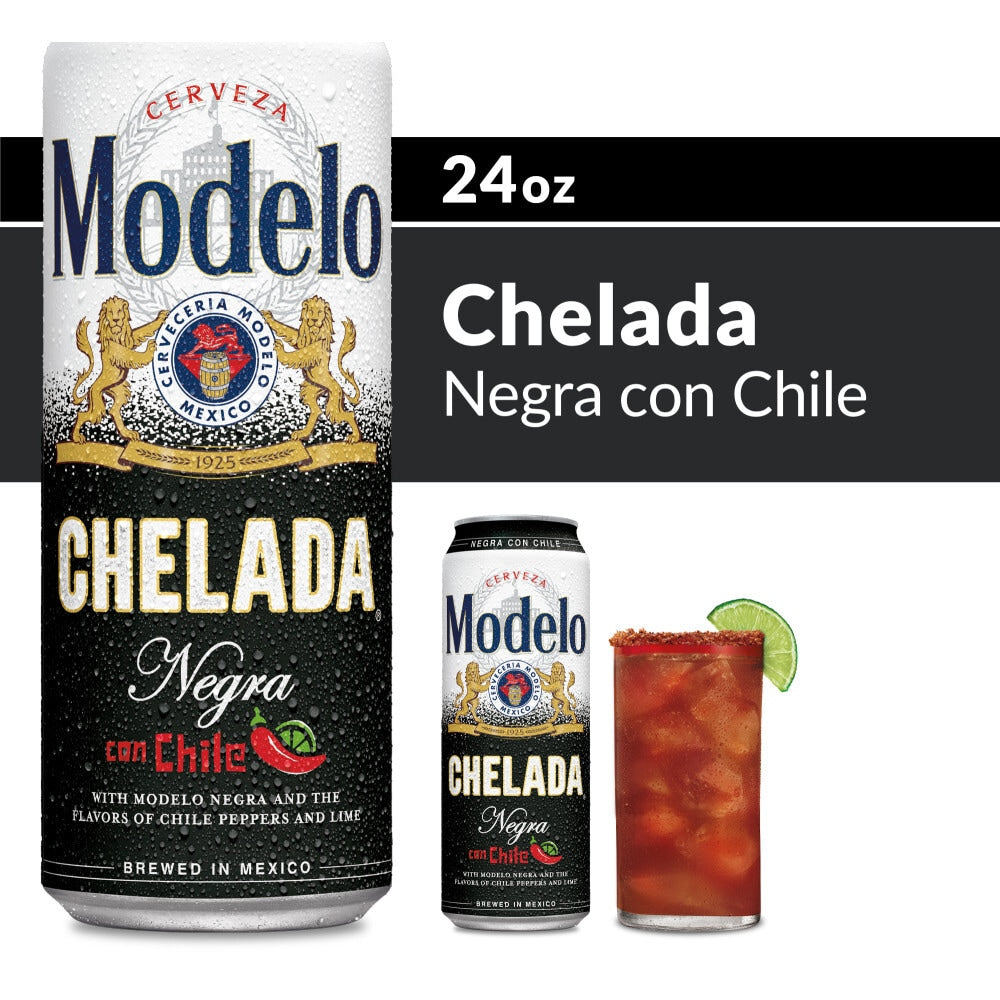 Modelo Chelada Negra Con Chile 24oz Can