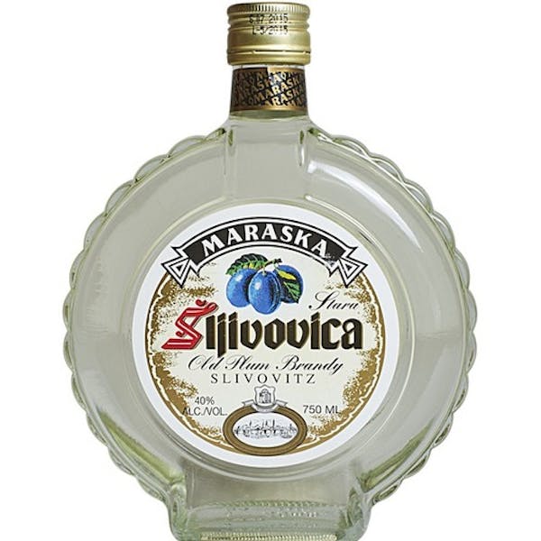 Maraska Slivovitz Plum Brandy bottle