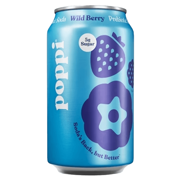 Poppi Wild Berry 12oz Prebiotic Soda