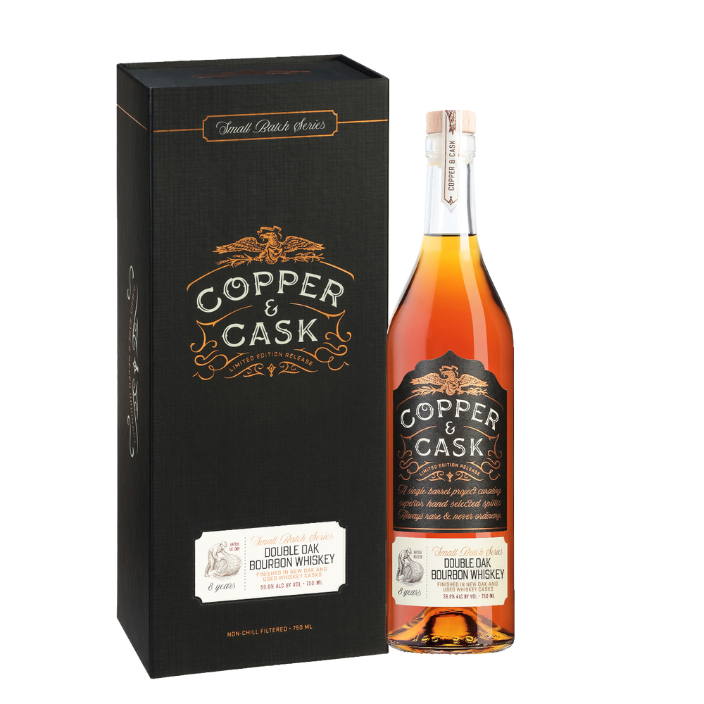 Copper & Cask Double Oaked Bbn Aged 8yrs Small Batch Limited