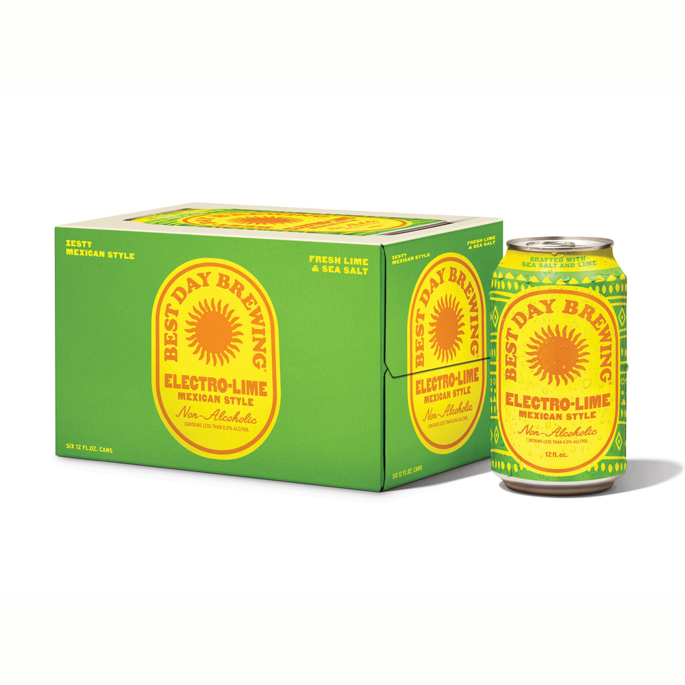 Best Day Brewing Lime NA 6pk Non Alcoholic Beer Electro Lime