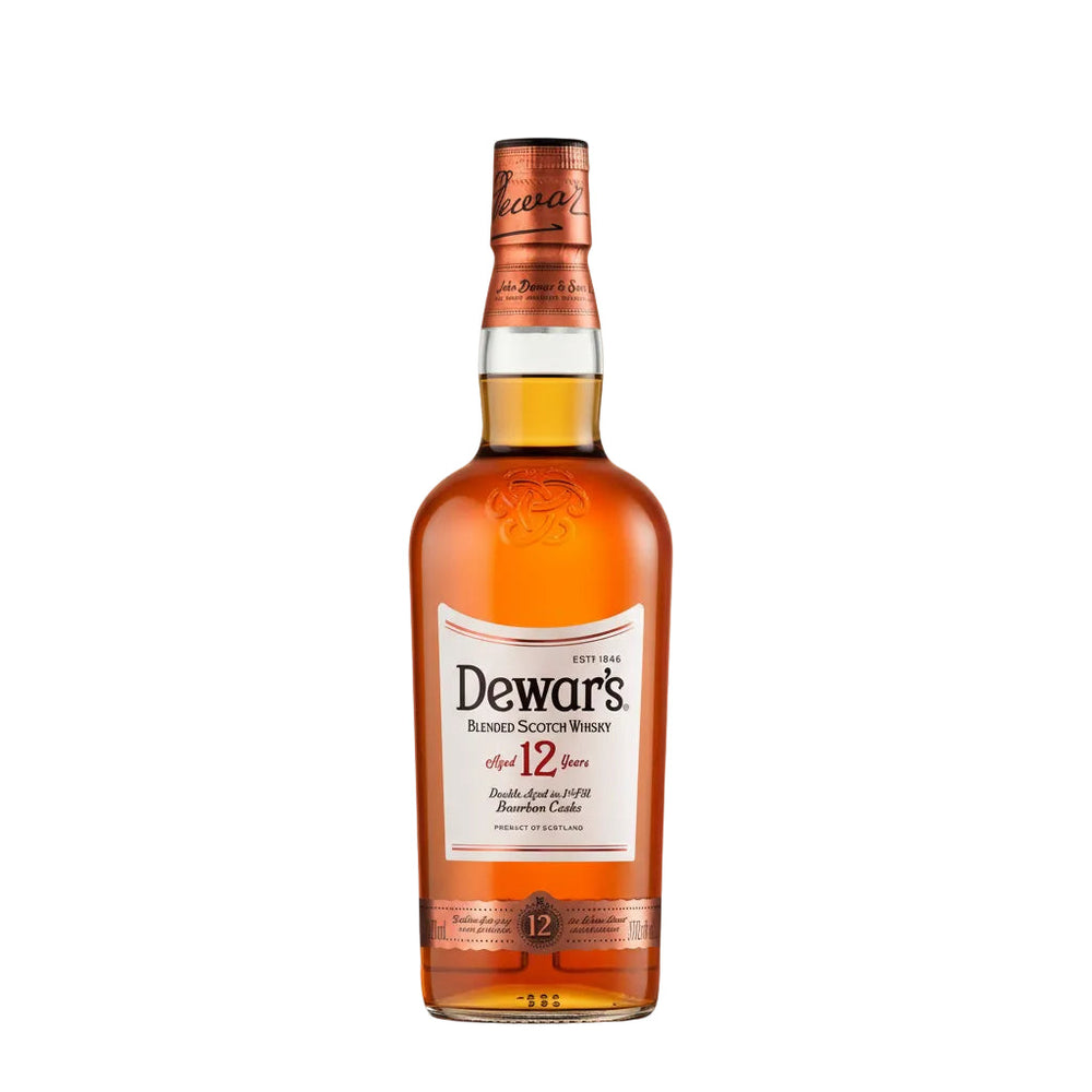 Dewars 12 Year Whiskey bottle