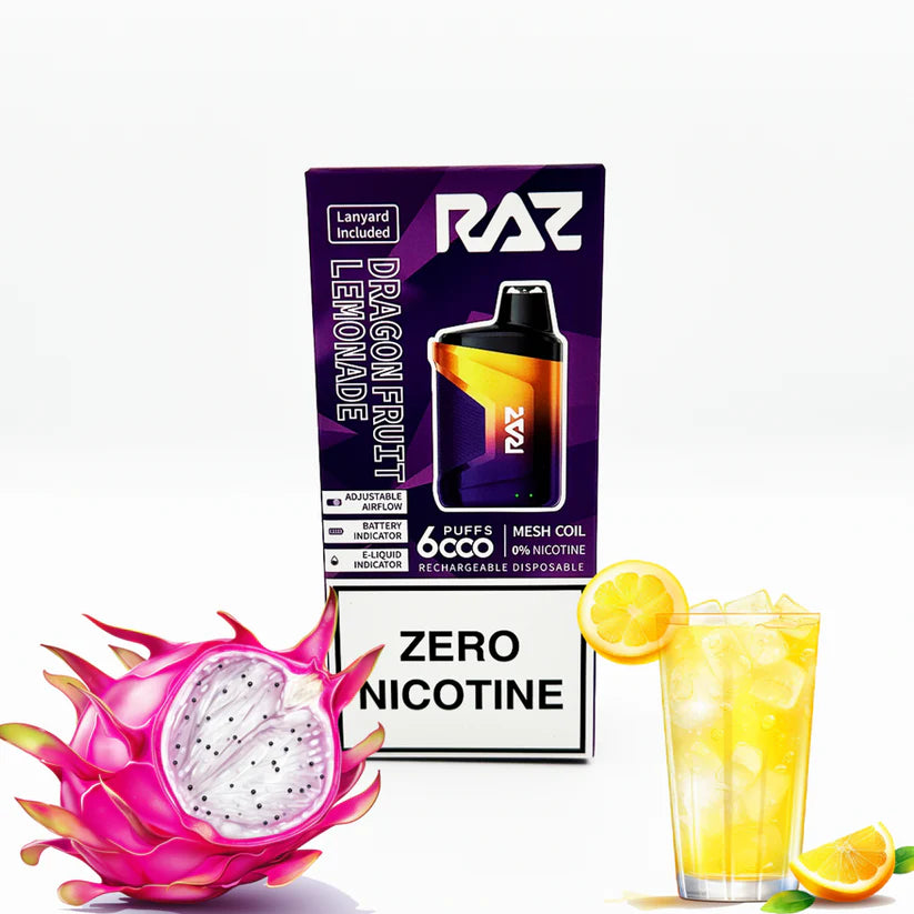 Raz 6k 0% Nic Drgnfrt Lmnd 0% Nicotine Dragonfruit Lemonade