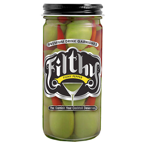 Filthy Pepper stuffed olives 8oz