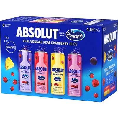 Absolut Vodka Seltzer 8pk 8pk Variety