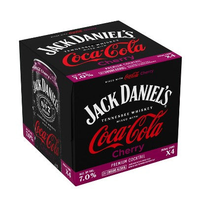 JD RTD Cherry Coke 4pk Cans Jack Daniels