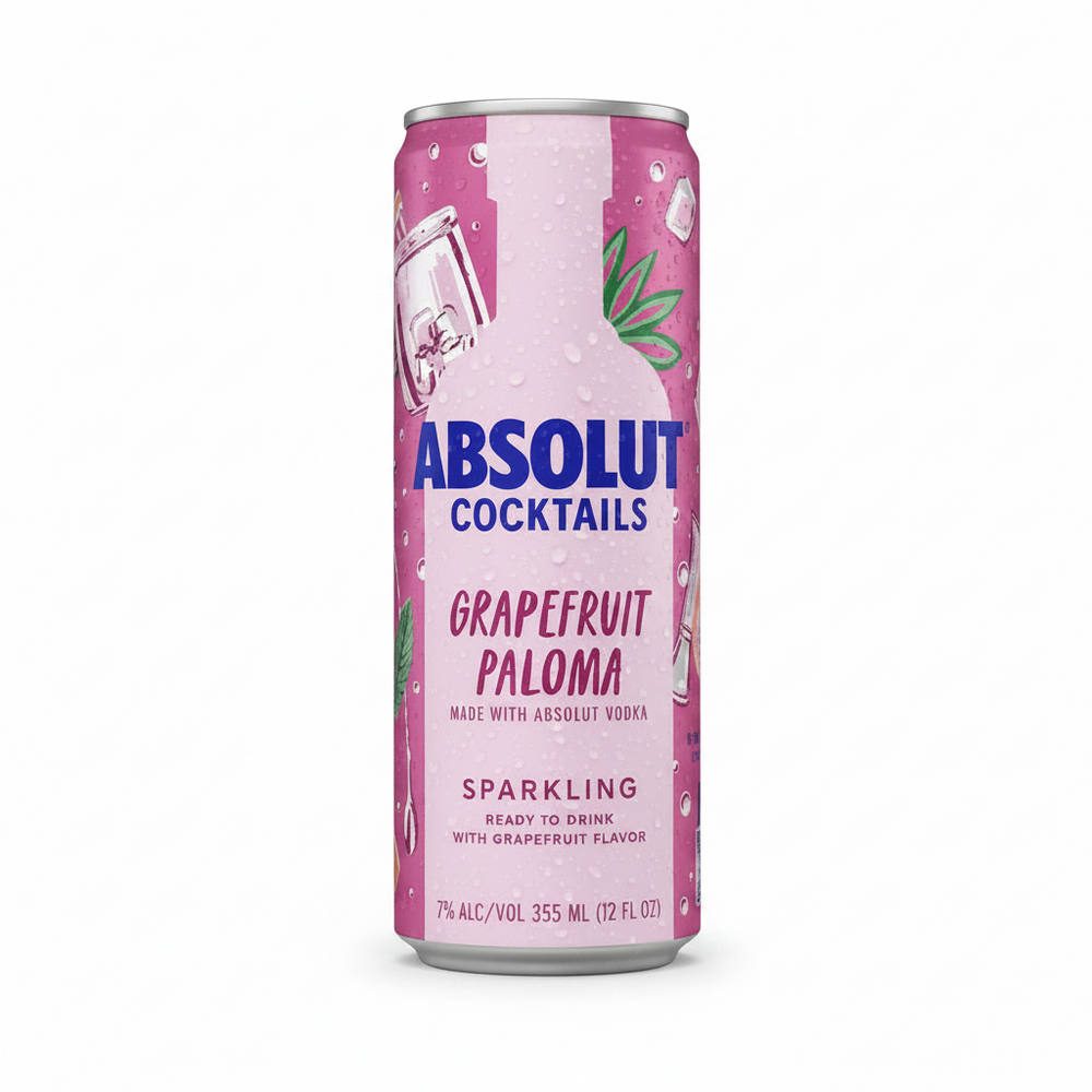 Absolut Grapefruit 355ml 4pk 12oz 4pk cans