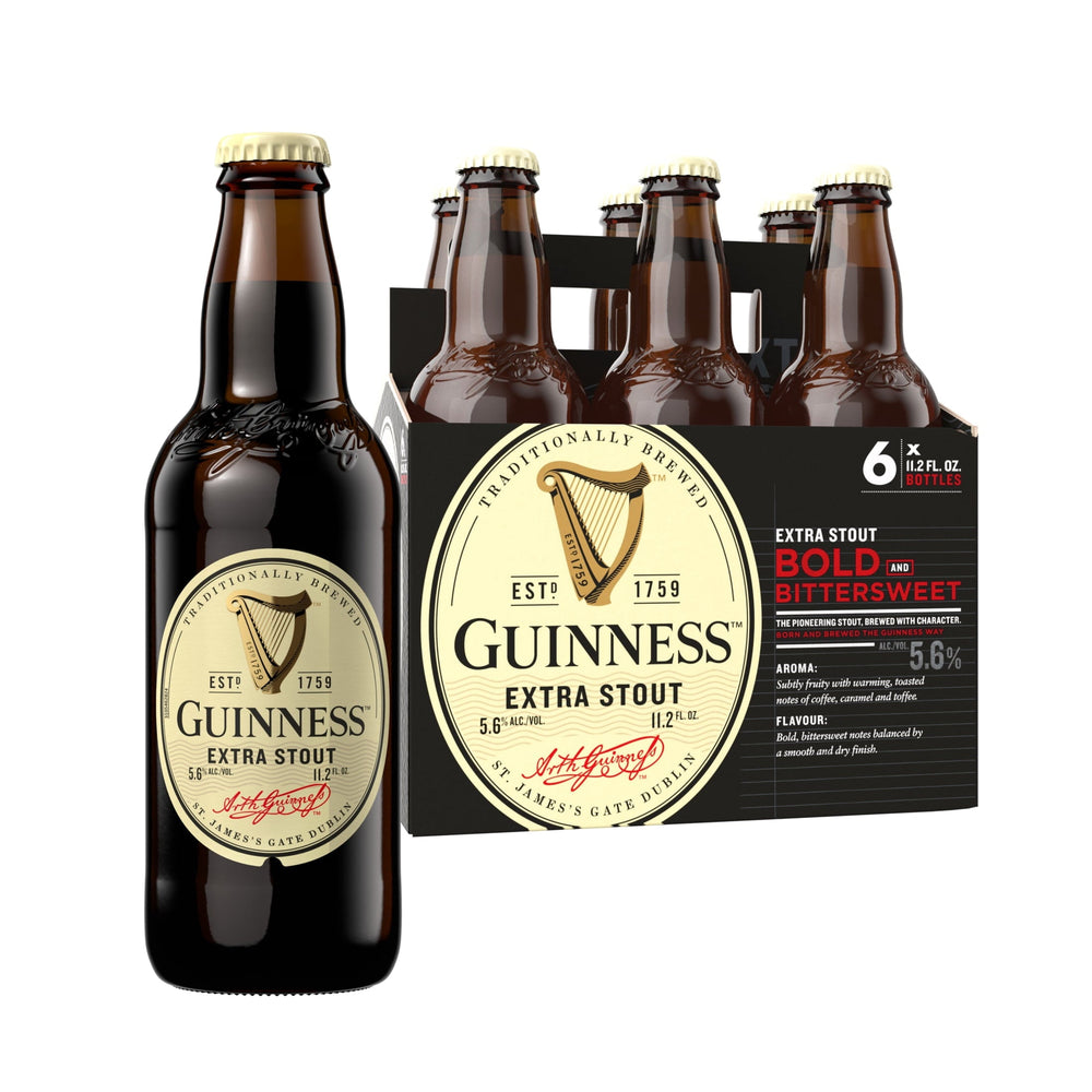 Guinness Extra Stout Beer 6 Pack Bottles