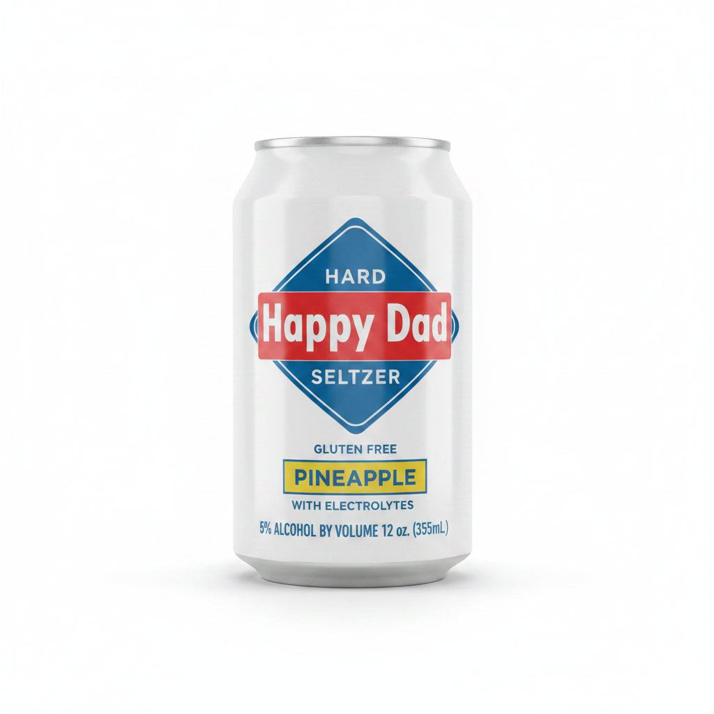 Happy Dad Pineapple 12pk 12pk 12oz Seltzer