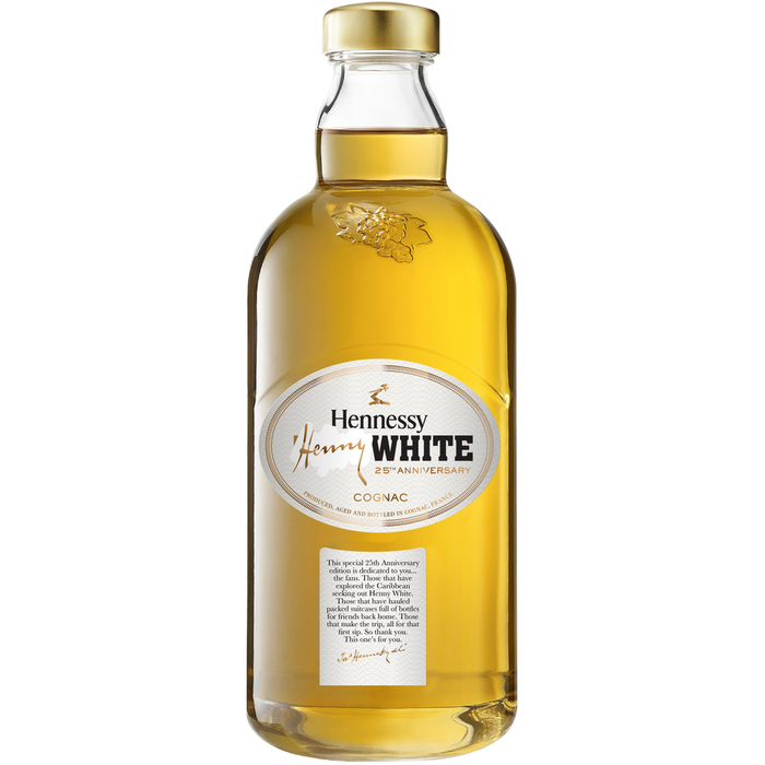 Hennessy White 25th Anniversary Cognac bottle