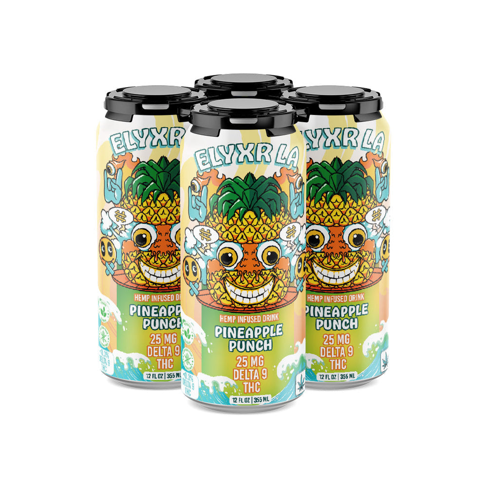 Elyxr LA D9 Drink Pnpl Punch 25mg D9 THC Drink Pineapple Punch