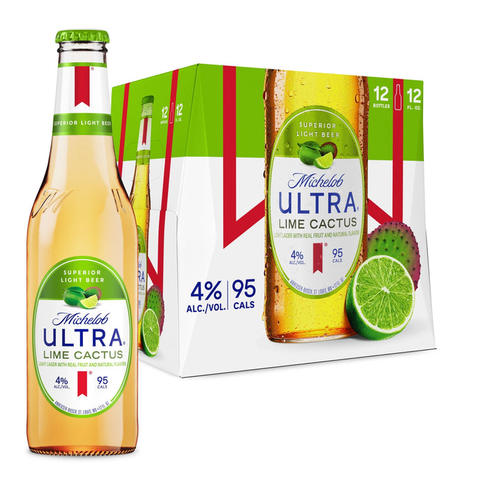 Michelob Ultra Infusions Lime and Prickly Pear Cactus 12 pack 12 oz bottles