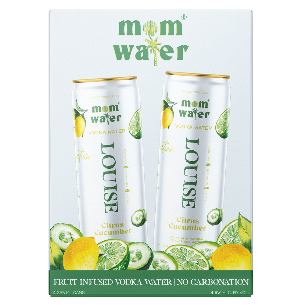 Mom Water Louise Citrus Cucumb 4pk Cans Citrus Cucumber