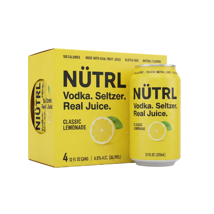 Nutrl Vodka Seltz Lemon 4pk