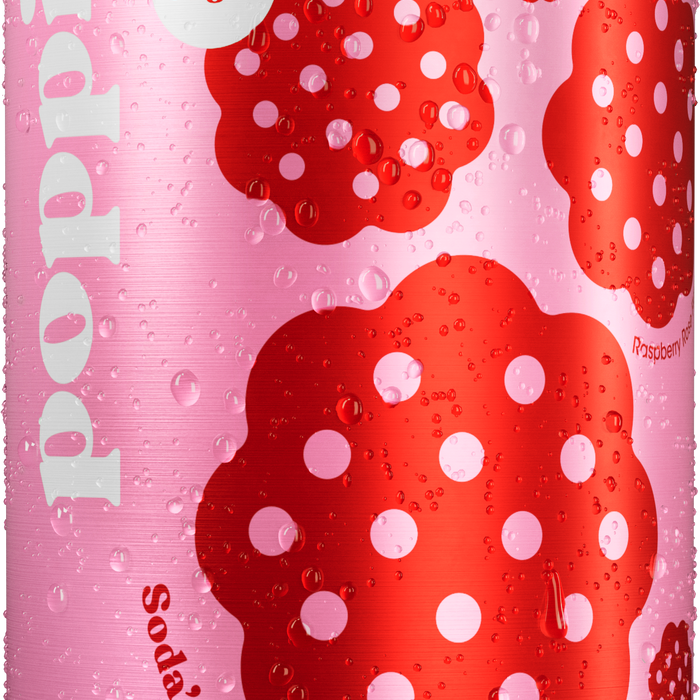 Poppi Raspberry Rose 12oz Prebiotic Soda